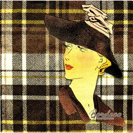 Serwetka do decoupage kobiety w modnych kapeluszach 33x33 SWEET PAC, Unikat